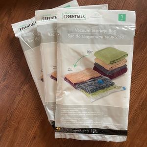 Laundry Essentials Vacuum Storage Bags SET OF 3 Unopened